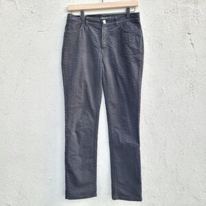 Lafayette 148 N.Y. black animal pattern cotton pants size 2